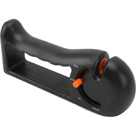 Aiguiseur de couteaux manuel à 4 étapes réglable, orange (1/5)
