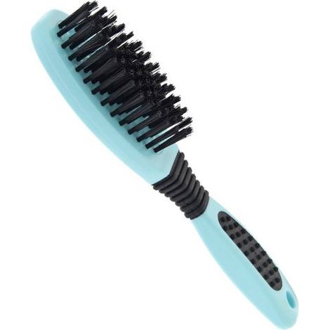 Brosse à soies petite: Brosse soyeuse avec manche ergonomique en caoutchouc pour les cheveux