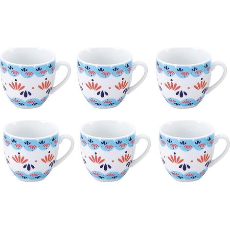 Set 6 Tazze Tazzine da Caffè in Ceramica senza Piattini Grace (1/2)