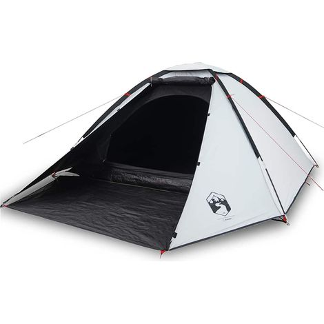 vidaXL Tienda de campaña iglú 4 personas tela opaca impermeable blanco (1/2)