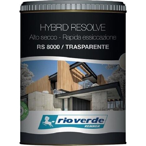 Impregnante finitura ad acqua 10 lt hybrid resolve rapida essiccazione renner colore: bianco rs8005 (1/3)