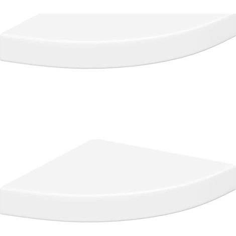 Maison Exclusive - Eck-Schweberegale 2 Stk. Weiß 25x25x3,8 cm MDF (1/5)