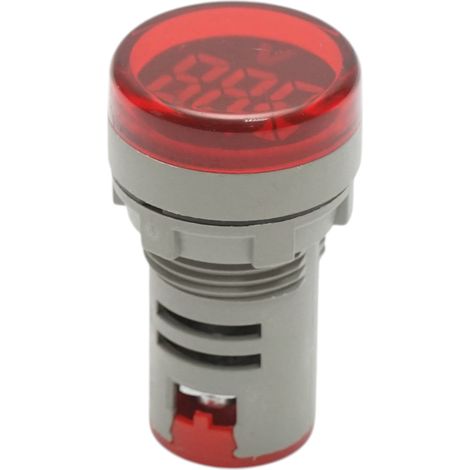 Indicatore digitale amperometro a LED rosso 50-500V AC Ø 22mm Breckner Germany (1/4)