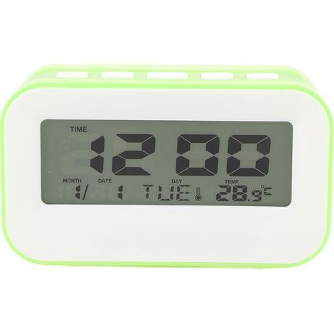 LCD-Wecker für Kinder mit Timer, Geburtstagserinnerung, musikalischem Weckton und grüner Hintergrundbeleuchtung (1/5)