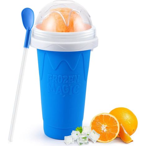 Moule à smoothie glacé 500 ml — Gobelet souple réutilisable en silicone à double paroi pour réaliser facilement des desserts glacés maison. (1/5)