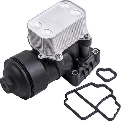 Ensemble refroidisseur de boîtier de filtre à huile avec joint compatible avec 03l115389b 03l115389c 03l115389g-- (1/5)