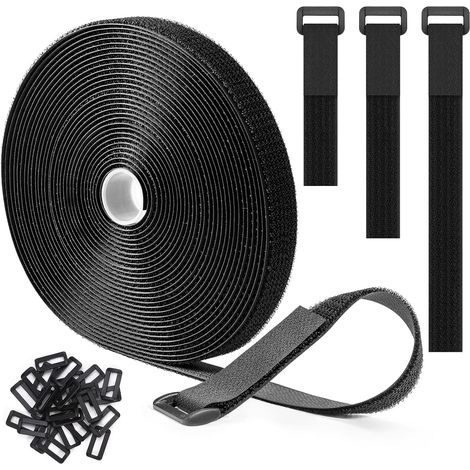 1 Rouleau Sangle 50 Boucles Nylon Résistant 10kg Câble Rangement Maison (1/5)