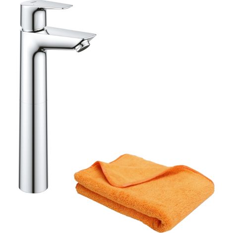 Mitigeur vasque GROHE Quickfix StartEdge avec bonde taille XL + microfibre