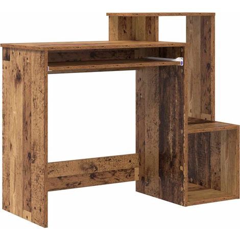 Maison Exclusive - Schreibtisch mit Regal Altholz 106 x 41 x 88.5
