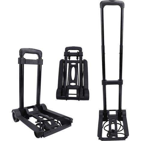 Chariot pliant léger 45 x 23 cm avec corde élastique, charge maximale 30 kg, portable (1/5)