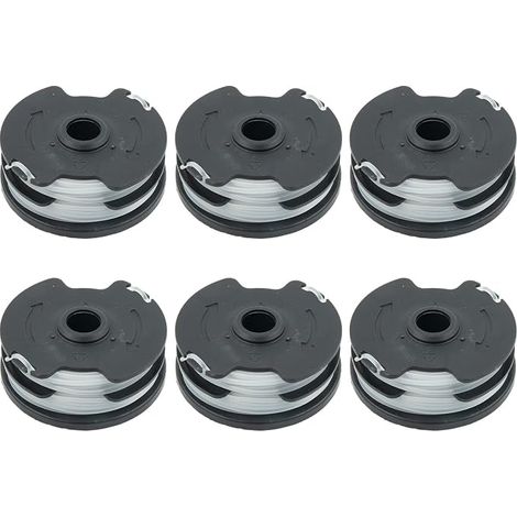 Paquete de 6 bobinas de hilo para desbrozadora inalámbrica Parkside PRTA 20 Li A1 B2 C3, 1,6 mm de diámetro, 2 x 4 m, nailon, diseño en espiral, fácil de colocar y reemplazar. (1/5)