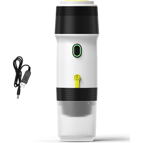 Machine à café portable, USB, 120ml, blanc, capsules, sans fil (1/5)