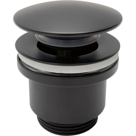 Piletta Idroblok Tonda Nera 1"1/4 Clic-Clac Hl C/ Vite Nero Opaco - 0202440820