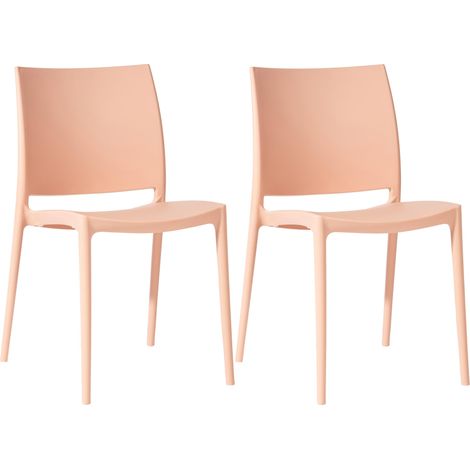 Lot de 2 chaises de jardin Meton Pêche