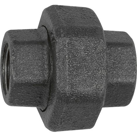 Riegler Verschraubung 330, flachdicht., Rp 1 1/2, Rp 1 1/2,Temperg. schw.