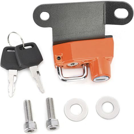 Casque antivol en alliage d'aluminium Crochet de sécurité antidérobage Moto Accessoire Compatible SuperDuke R 1290 2014+ (Orange) (1/5)