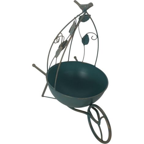 Garden Planter - Metal - L19 x W34 x H36 cm - Blue