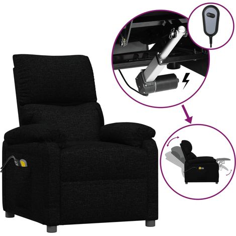 Fauteuil de massage électrique - Fauteuil Chaise de Salon - Fauteuil design Noir Tissu Chic-484419 (1/5)