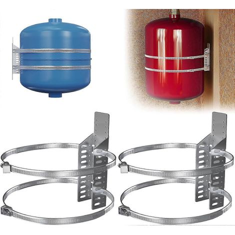 Kit de fixation pour chauffe-eau - Support pour vase d'expansion avec 2 sangles antisismiques - Compatible avec les réservoirs d'eau chaude (1/5)