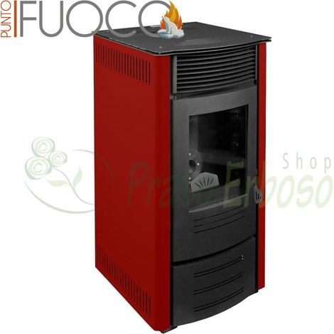 Sara - Stufa a pellet da 13 kw rossa