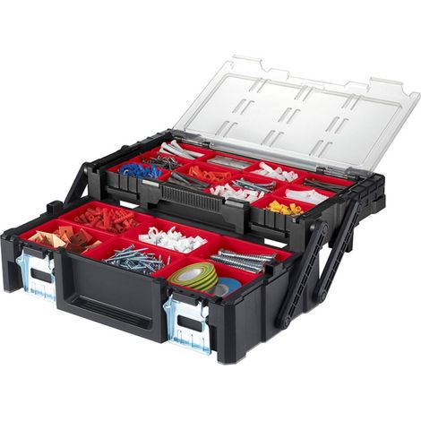 Keter 237006 scatola porta attrezzi nera 18 scomparti (1/10)
