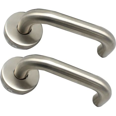 Poignée de Porte Ignifuge en Acier Inoxydable 304   Robuste et Sécurisée pour Portes Intérieures et Extérieures (1/5)