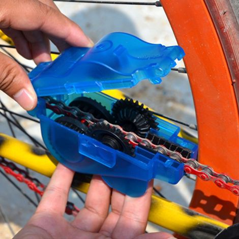 Nettoyeur de chaîne de vélo, outil de lavage et de nettoyage de chaîne, accessoires d'entretien de vélo (1/5)