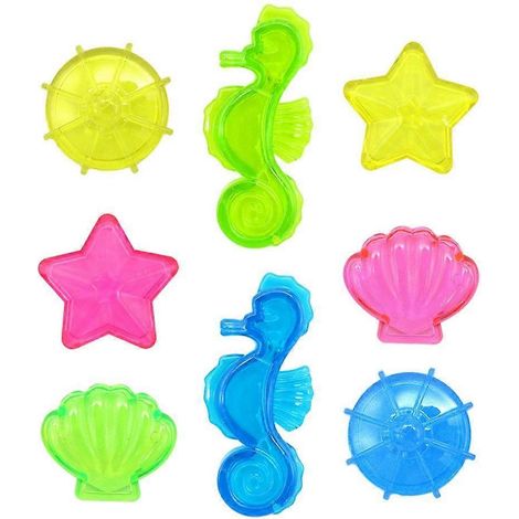 Jouets de plongée pour piscine (8 gemmes hippocampes)