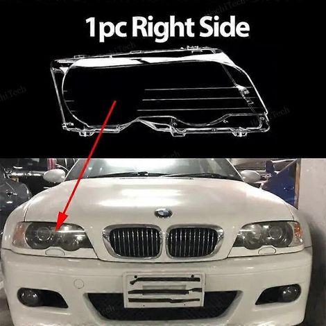 Frontscheinwerferabdeckung, transparente Scheinwerferschale, passend für BMW E46 Coupé und Cabriolet (1999–2003, Vor-Facelift) sowie M3 (2000–2006) – 1 Stück, rechte Seite