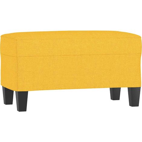 Banco de tela amarillo 70x35x41 cm vidaXL