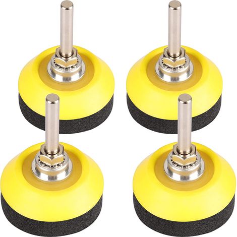 (50mm) Disques Papier pad de Roll Lock Ponçage pour roues de broyage, arbre de 1/4 de pouce, fixation de forage, couche de mousse, tampon de tampon (1/5)