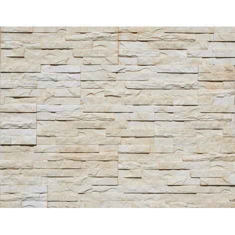 Piastrella da parete in gesso 38,5×13cm 0,40m2 crema, decorativa