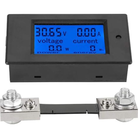100A DC Multifonction Power Meter Energy Monitor Module Volt Meterr Ampèremètre avec 50A Shunt (1/5)