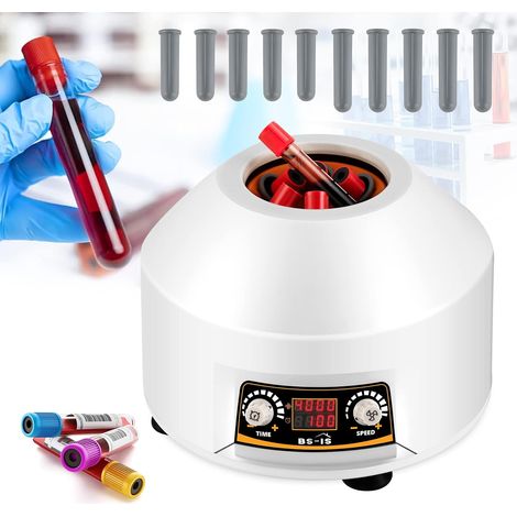 Centrifugeuse de Laboratoire 15mlx6 avec Affichage LED, 4000 rpm, 1953xg, Durée de 100 minutes, Faible vibration, Compatibilité avec Tubes Vacutainer (1/5)