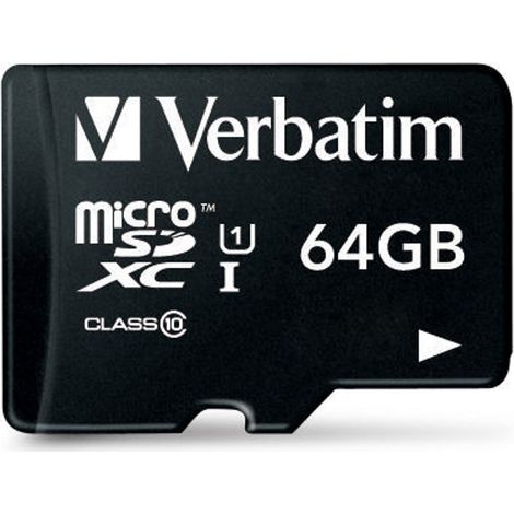 VERBATIM Memoria Micro SDXC 64 Gb con Adattatore - Classe 10