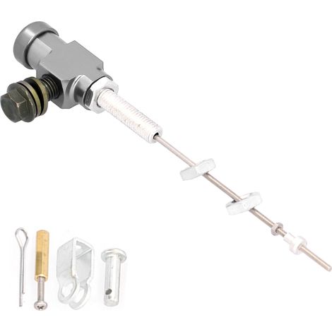 Tige de maître-cylindre d'embrayage hydraulique pour pompe de frein M10x1,25 mm en alliage d'aluminium pour moto, quad et moto tout-terrain (argenté). (1/5)