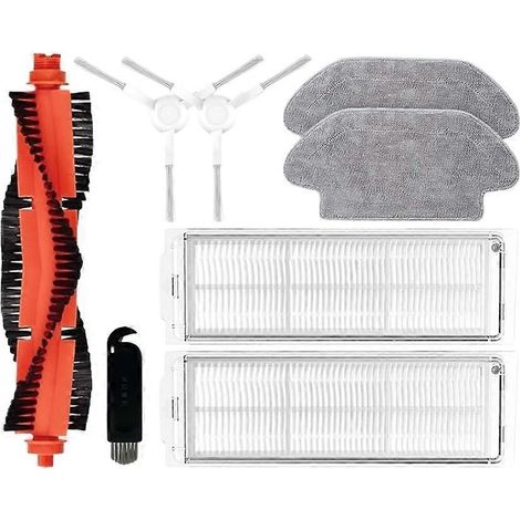 Accessoires pour aspirateur robot laveur Xiaomi 2S/Mop P/Mop Pro/XMSTJQR2S/STYTJ02YM : brosse latérale principale, filtre HEPA et serpillère. (1/5)