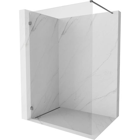 Mexen Lunar pared de ducha Walk-in izquierda 120 x 200 cm, transparente 8 mm, metal gris - 830-120-000-95-00-L (1/5)
