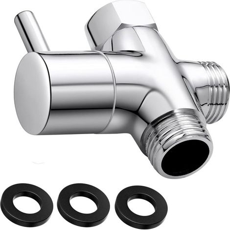 Dérivateur de douche 3 voies en laiton – Raccord Universel G 1/2 pouce, reemplazo directo, acabado elegante (1/5)