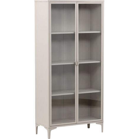 Vitrine 2 Portes "Piring" 190cm Beige
