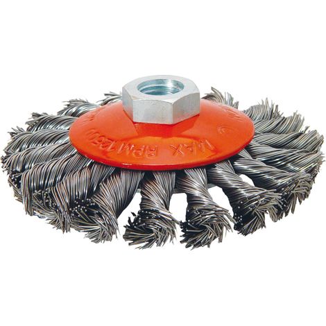 CEPILLO CONICO ACERO TRENZADO 100MM - EHLIS (1/2)