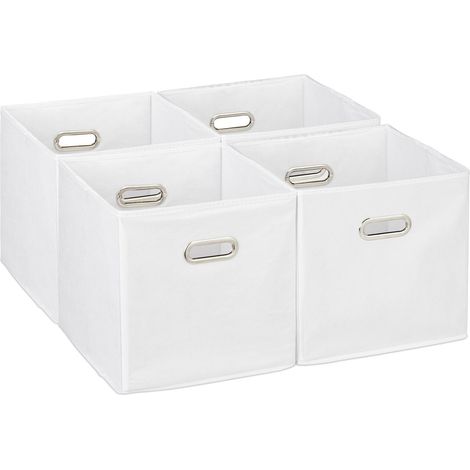 Cestas de almacenamiento plegables, juego de 4 - Cajas organizadoras