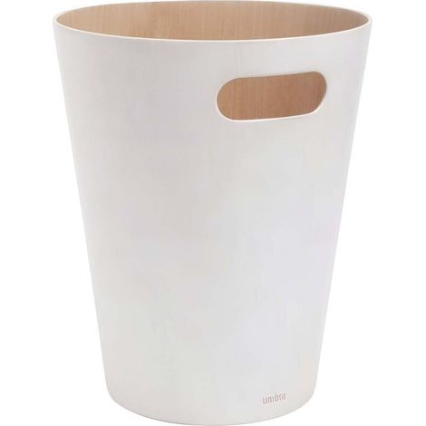 Corbeille à Papier de Bureau en Bois Blanchi Woodrow - Umbra - Corbeille à Papier de Bureau en Bois Blanchi Woodrow - Umbra (1/5)