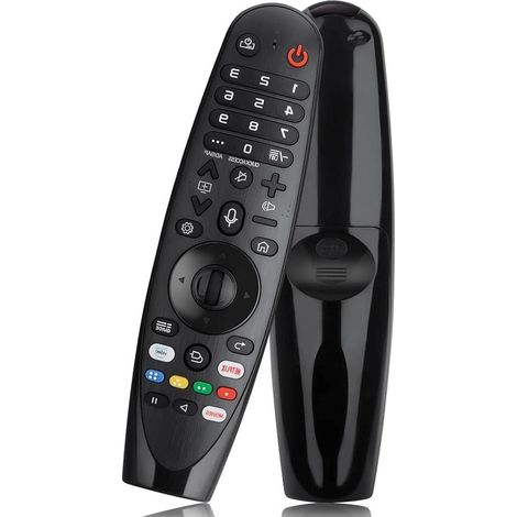Support avec pointeur et fonction vocale pour LG Smart TV Magic Remote - Noir - Compatible avec AN-MR20GA MR19BA MR18BA MR650A