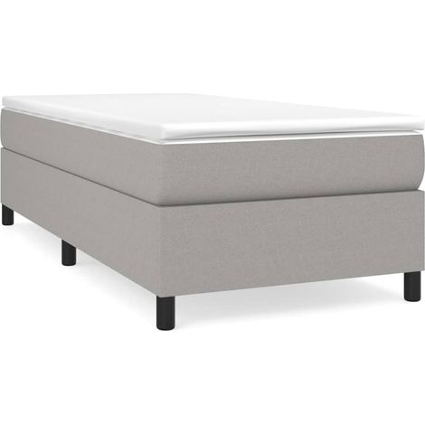 Maison Exclusive - Boxspringbettgestell Hellgrau 80x200 cm Stoff