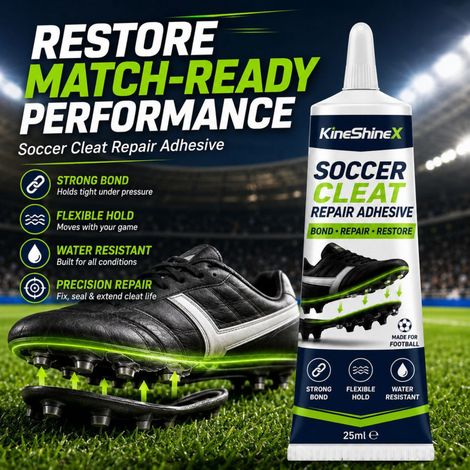 KineShineX Fußballschuh-Reparaturkleber, ein starker Klebstoff zur Reparatur von abgelösten Sohlen und gerissenen Schuhteilen. (1/5)