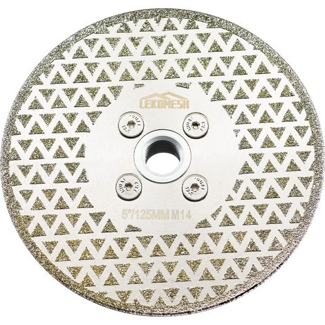 Disque à Tronçonner Diamant 125MM - Lame de Scie Diamant Double Face pour Granit,Marbre,Porcelaine,Tuiles,Pierre artificielle,Filetage M14 pour Meuleuse D'angle (1/5)