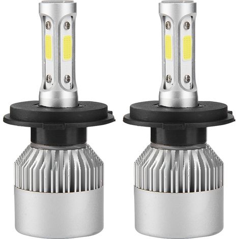 KIMISS Ampoule de Phare H4, 8000LM 36W Ampoules Frontales de voiture, 9V-32V, Salut/bas Faisceau xenon Blanc 6000K,2 lampes. (1/5)