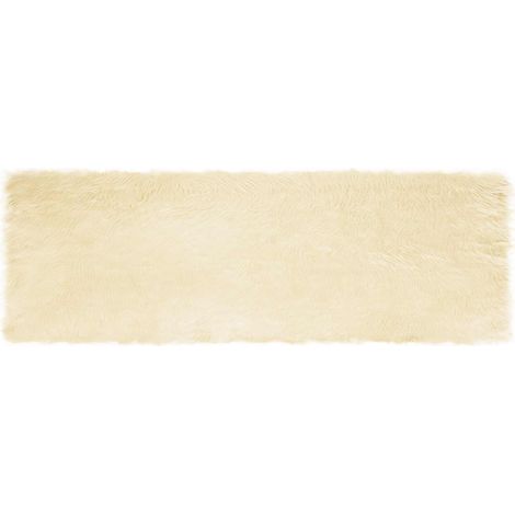 Maison Exclusive - Alfombra de de oveja sintética TAFALLA Crema 8