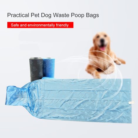 Lot de 15 sacs à déjections canines avec motif d'empreintes de pattes imprimé - Accessoires pour animaux (1/2)